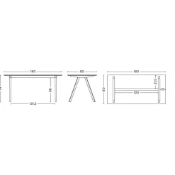 Copenhague CPH10 2.0 Schreibtisch Linoleum 160x80cm