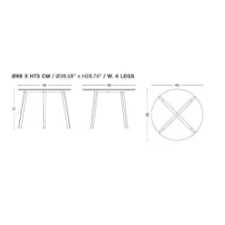 Copenhague CPH Deux 220 2.0 Esstisch Ø98cm