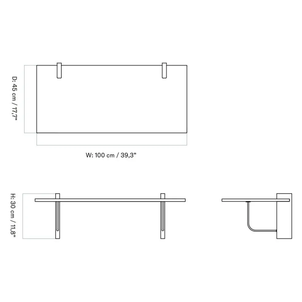 Corbel Wandschreibtisch 100cm
