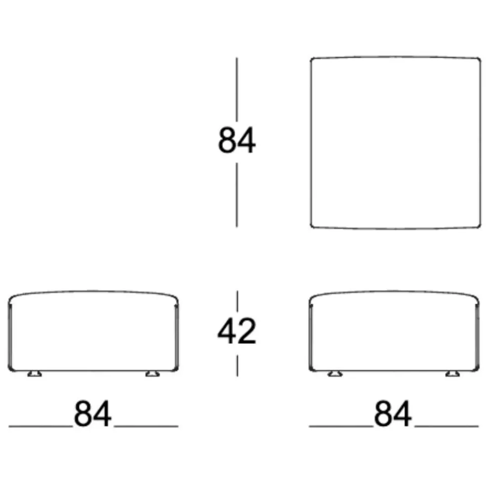 Costume Ottoman 84x84x42cm