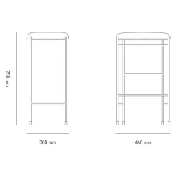 Covent Barhocker Leder 75cm