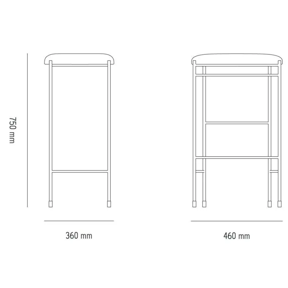 Covent Barhocker Leder 75cm