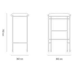 Covent Barhocker Stoff 75cm