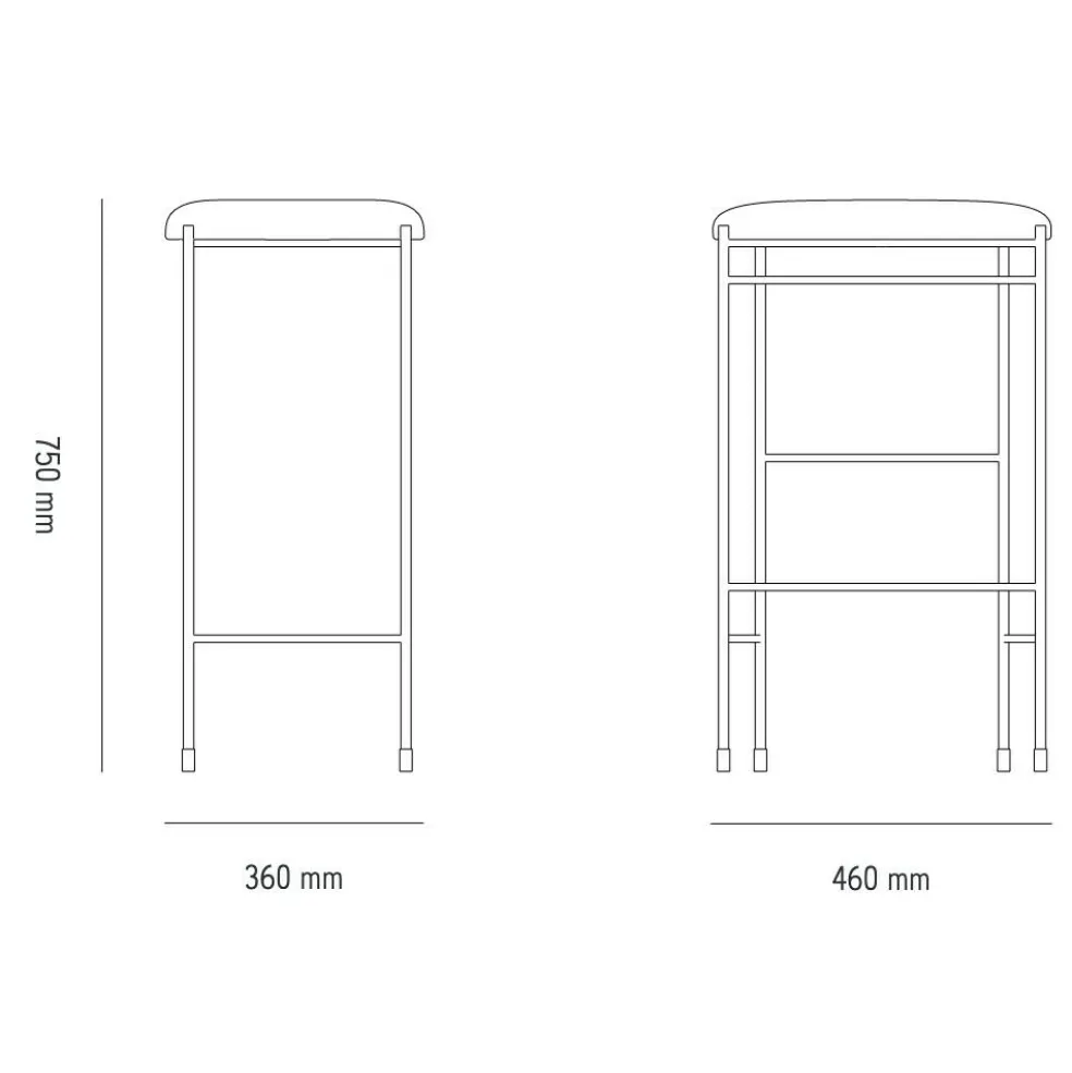 Covent Barhocker Stoff 75cm
