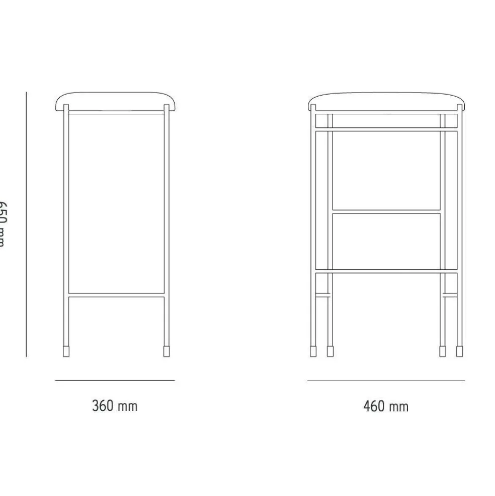 Covent Barhocker Stoff 65cm