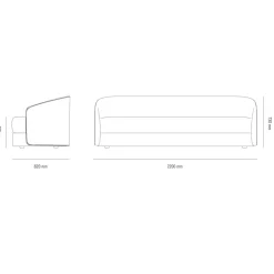 Covent Deep 3-Sitzer Sofa