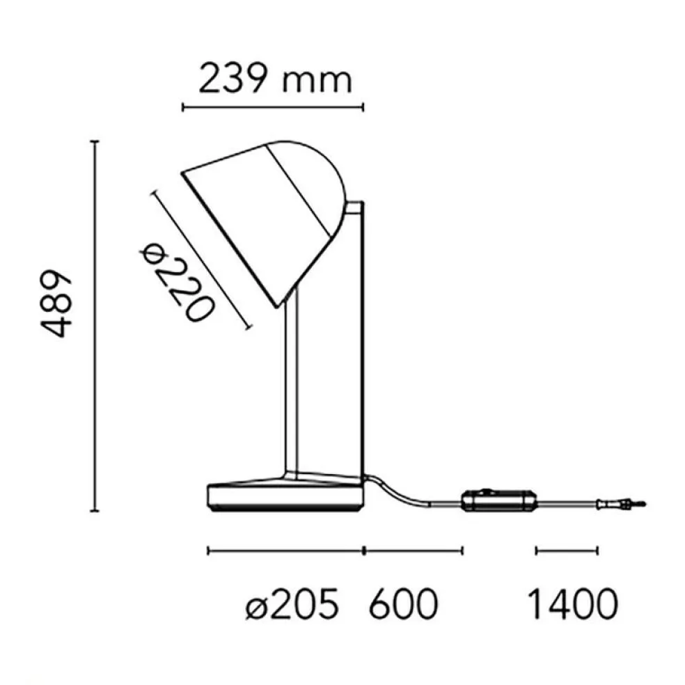 Céramique Down Tischleuchte