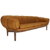Croissant 3-Sitzer Sofa 230x88cm Leder