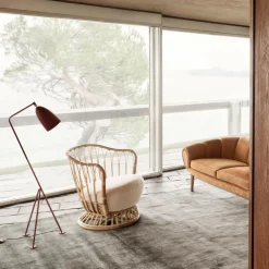 Croissant 3-Sitzer Sofa 230x88cm Leder