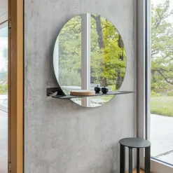 Cut Ablagebord mit Spiegel Ø 75cm