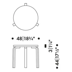 90D Beistelltisch Gestell klar lackiert