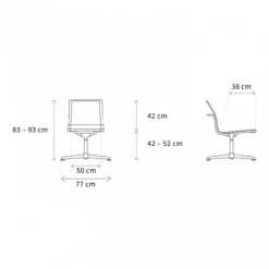 D1 Bürostuhl Vierfußgestell