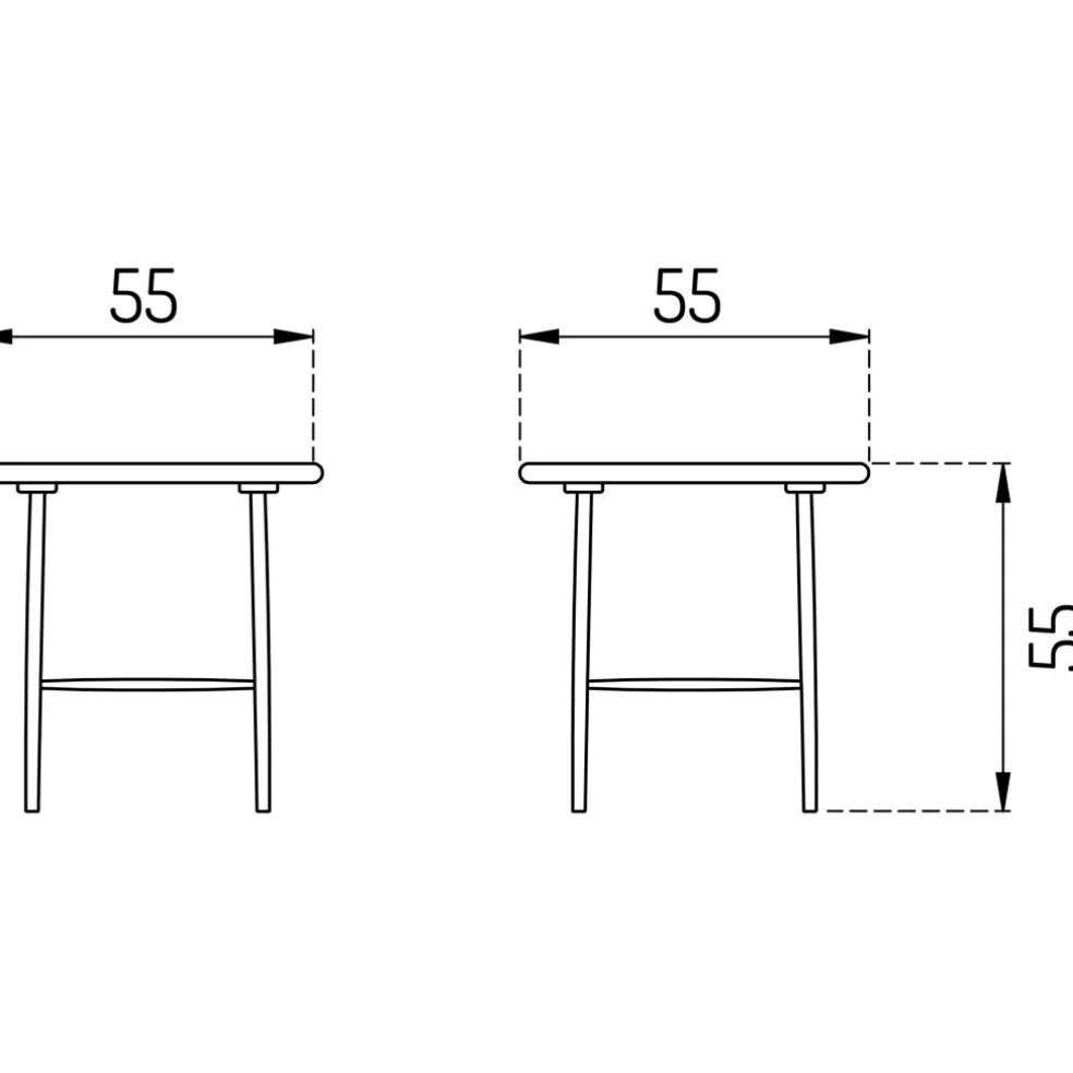 D20 Couchtisch 55x55cm