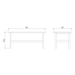 D33 Couchtisch 120x60cm