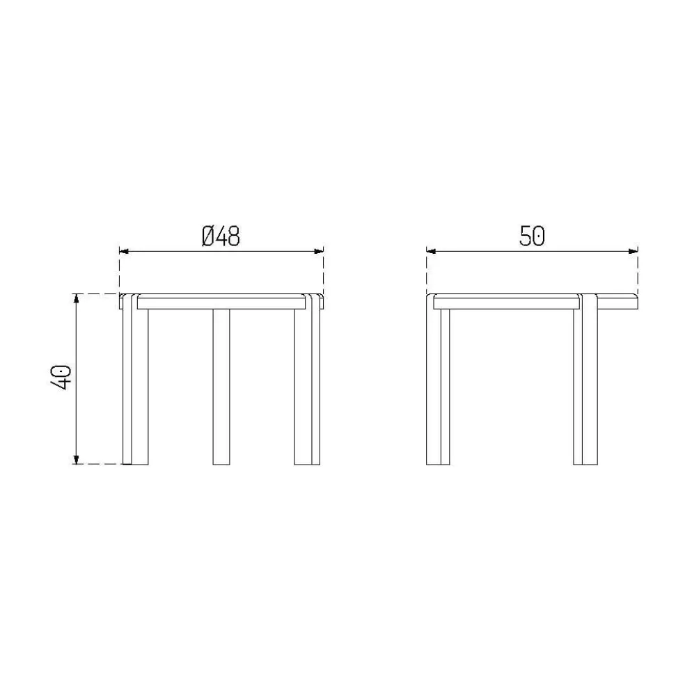 D108 Ragnesminde Couchtisch Ø 48cm