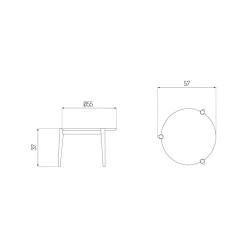 D102 Søs Couchtisch Ø 55cm
