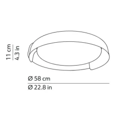 Dala LED Deckenleuchte Holz-Finish