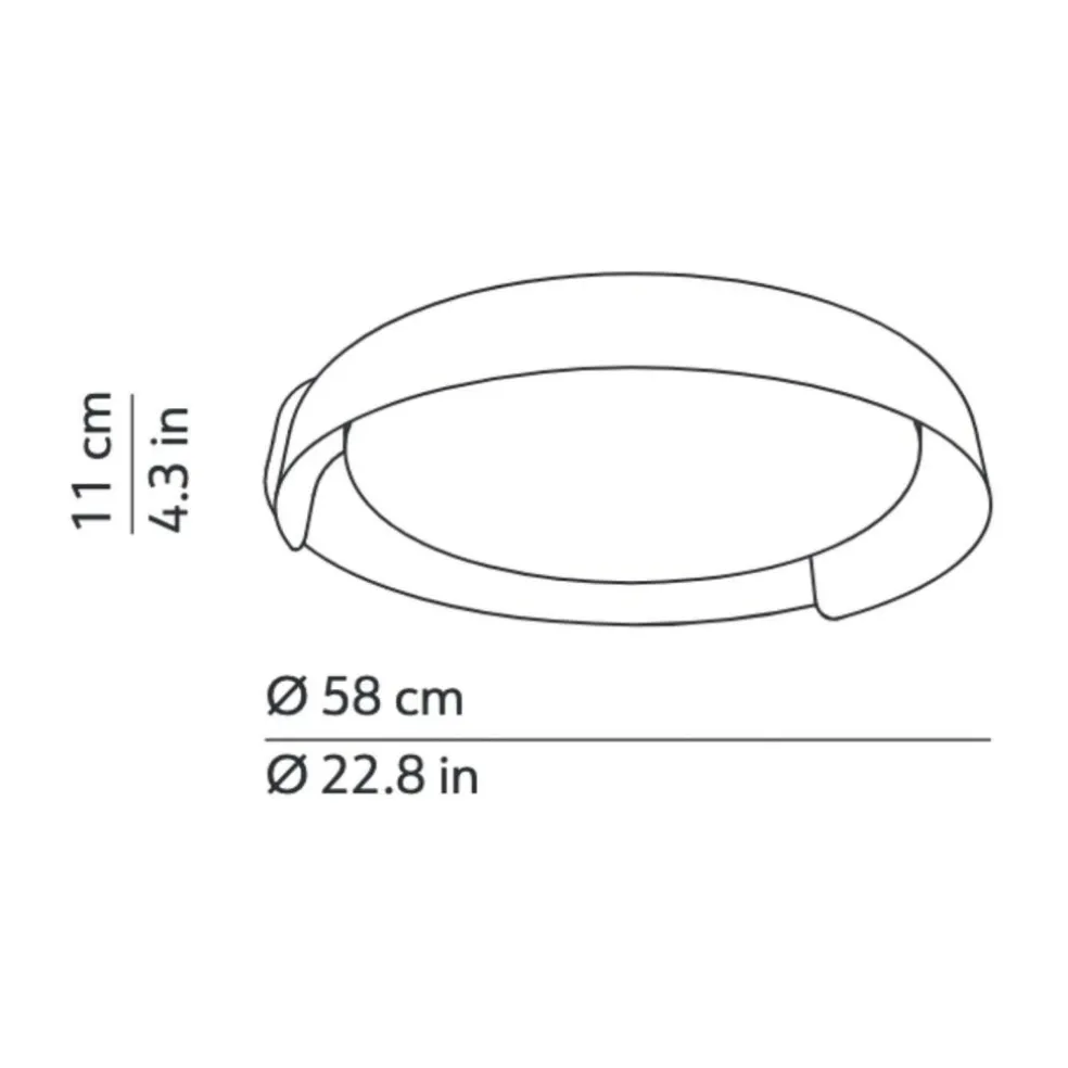 Dala LED Deckenleuchte Kupfer
