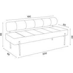 Daybed Dining Sofa Gestell weiß