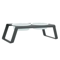 Desco Hundenapfständer mit Porzellannäpfen L