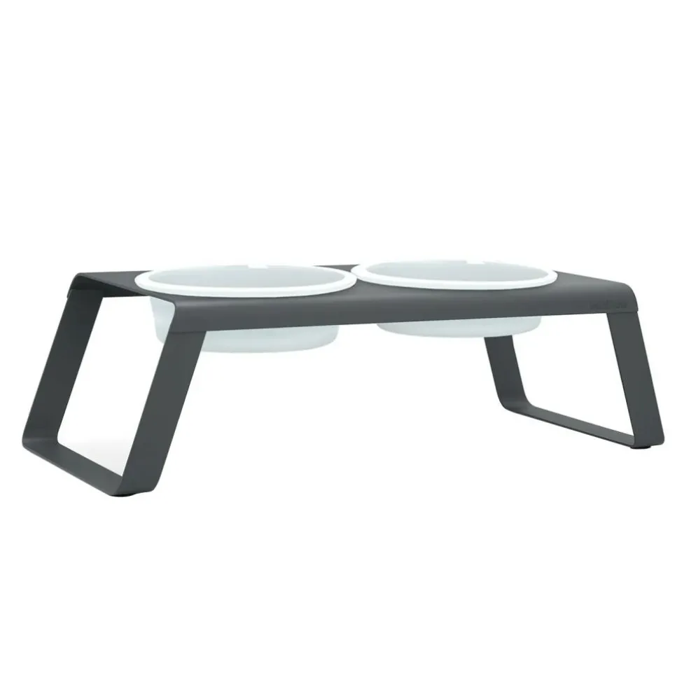 Desco Hundenapfständer mit Porzellannäpfen L