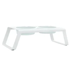 Desco Hundenapfständer mit Porzellannäpfen L