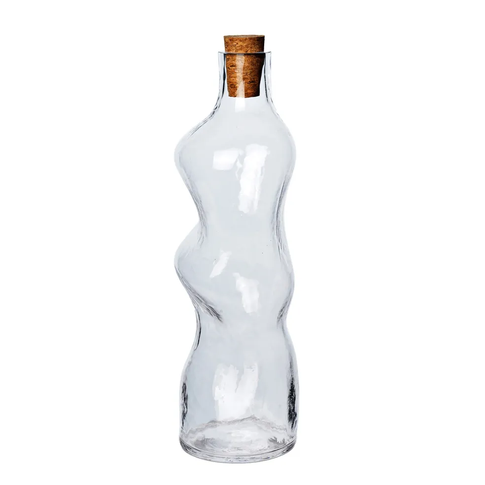 Dimple Karaffe mit Korkdeckel 1,02L