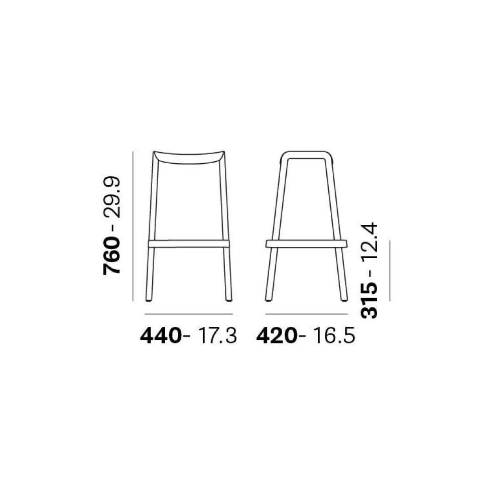 Dome 268 Outdoor Barhocker 78cm