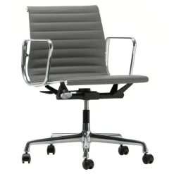 EA 117 Alu Chair Bürostuhl poliert Leder