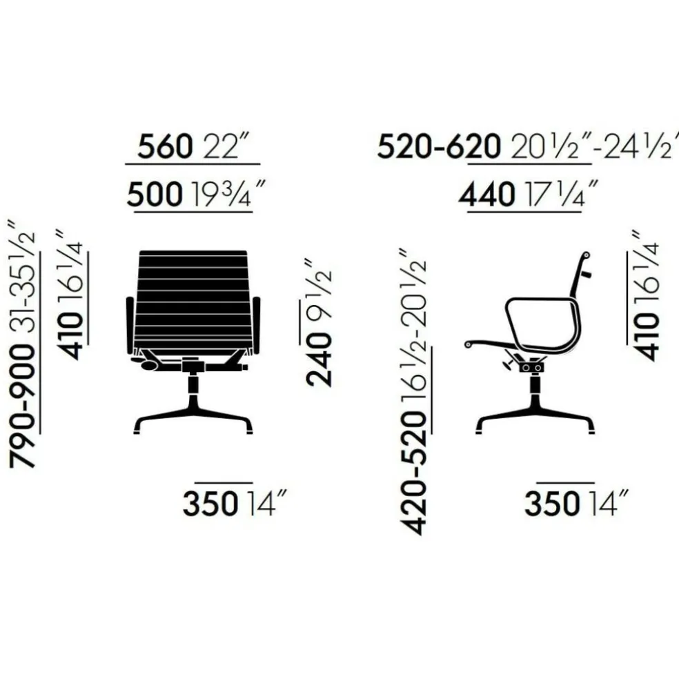 EA 132 Aluminium Chair Bürostuhl