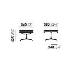 EA 223 Soft Pad Aluminium Chair Ottoman