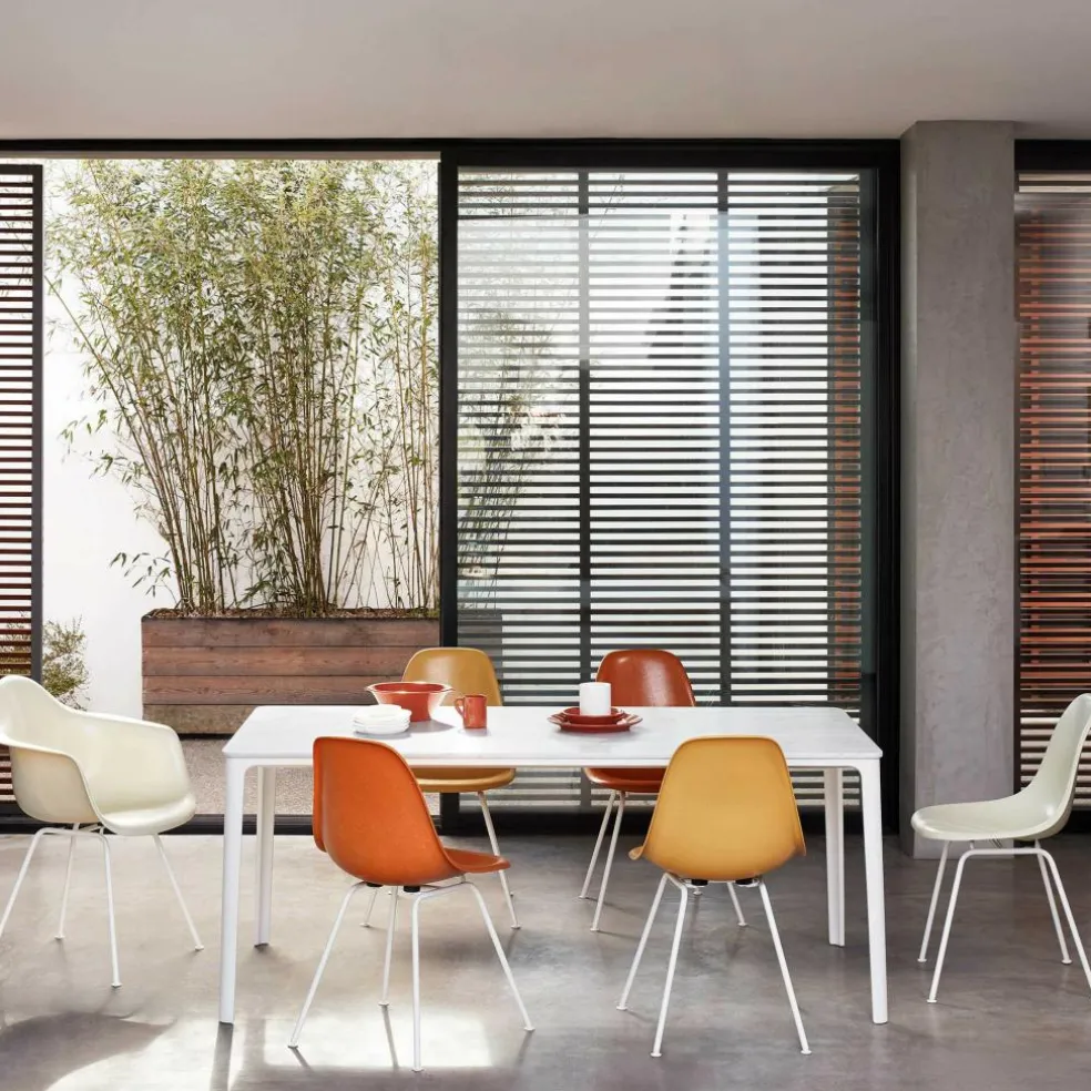 Eames Fiberglass Side Chair DSX Gestell weiß