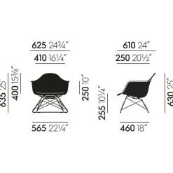 Eames Plastic Armchair LAR Gestell verchromt