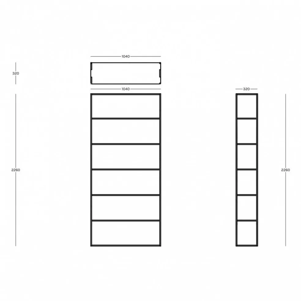 Easy Irony Bücherregal 104x32x226cm