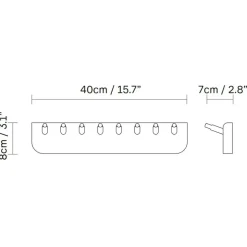 Echo Garderobenleiste 40cm