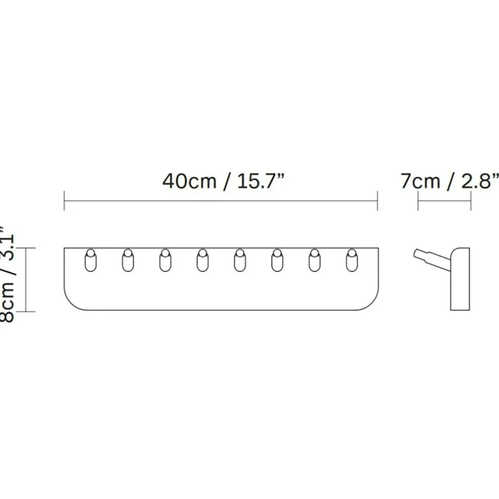 Echo Garderobenleiste 40cm