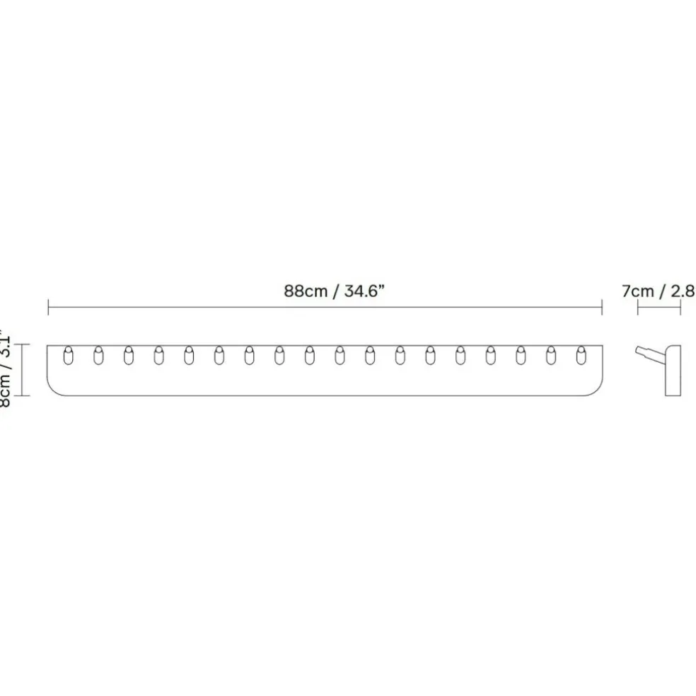 Echo Garderobenleiste 88cm