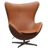 Egg/ Das Ei™ Loungesessel Leder Gestell Braun Bronze