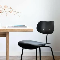 Eiermann Stuhl SE 68 SU Gestell Schwarz