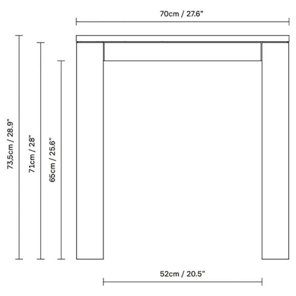 Element Esstisch 70x70cm