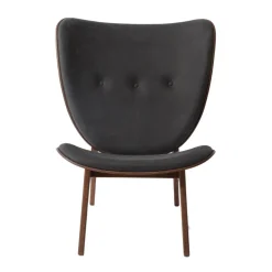 Elephant Lounge Sessel Leder Gestell dunkel gebeizte Eiche