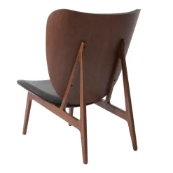 Elephant Lounge Sessel Leder Gestell dunkel gebeizte Eiche