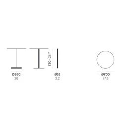 Elliot 5470 Gartentisch Ø 70cm