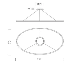 Ellisse Major Downlight LED Pendelleuchte