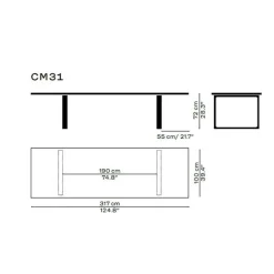 Essay™ CM31 Tisch 317x100x72cm