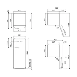 FAB28 Write On Me Kühlschrank mit Gefrierfach