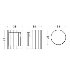 Facet Container niedrig mit Füßen und Rollen