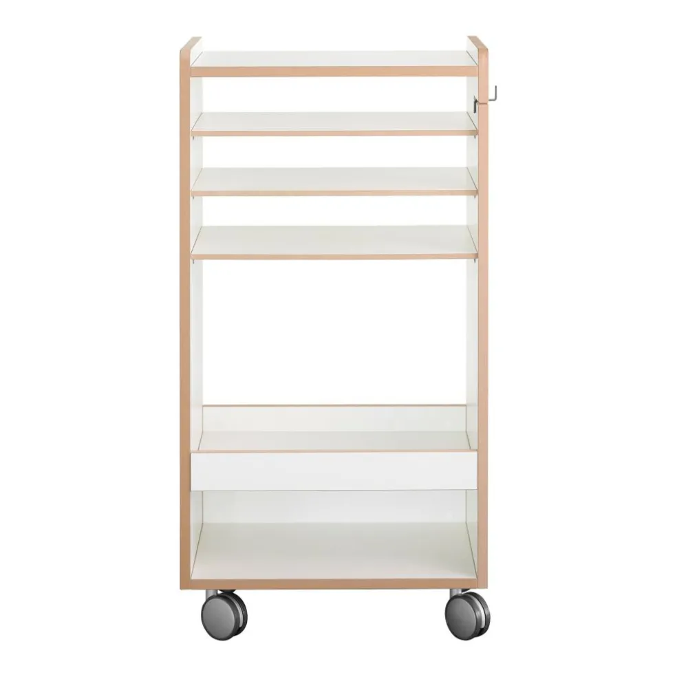 Fahrbar Rollwagen mit Fächern dreifach