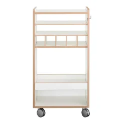 Fahrbar Rollwagen mit Flascheneinsatz liegend