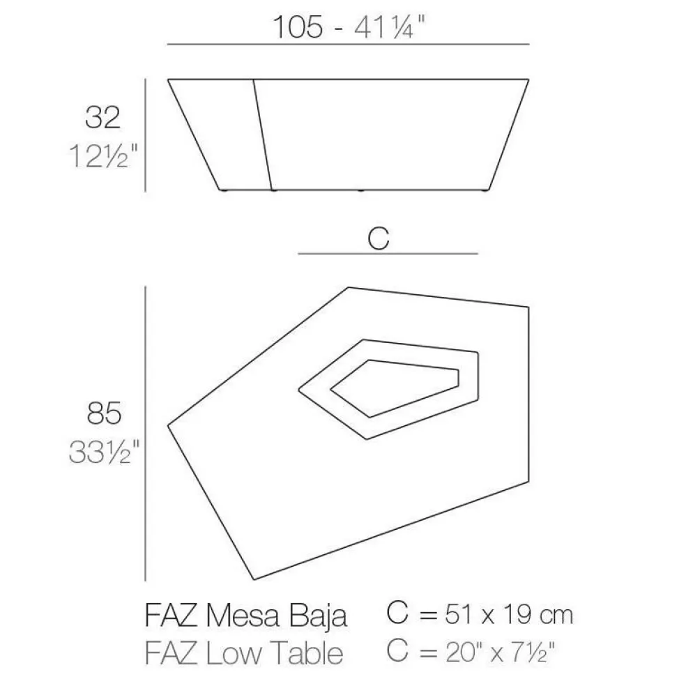 Faz Outdoor Couchtisch